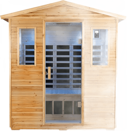 LTCCDSS Full Spectrum Outdoor Far Infrared Sauna 3-Person - Low EMF Sauna for Home -Withstand Temp -5℉-104℉ - Near&Mid-IR Light